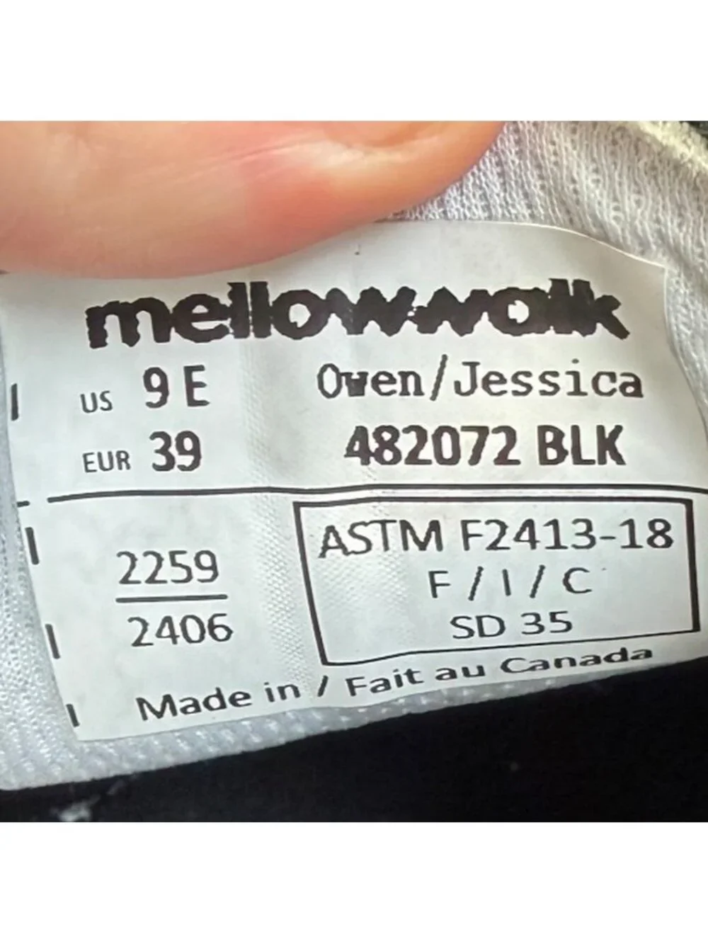 Mellow Walk Jessica Womens Size 9E Black Steel Toe Safety Work Slip-On Shoes